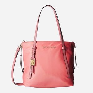 NWOT Marc Jacobs Pink Nylon/Leather Zip That Shopping Tote/Crossbody Bag